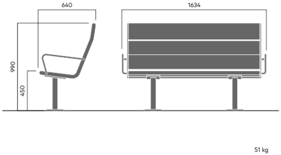VESTRE Деревянная скамейка со спинкой April sun-id-1508386 - Вид №4