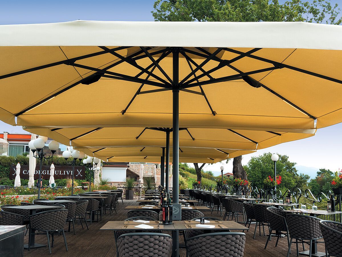 Зонт с телескопическим центральным полюсом Ombrellificio Poggesi MAGNUM ARCH-00058265