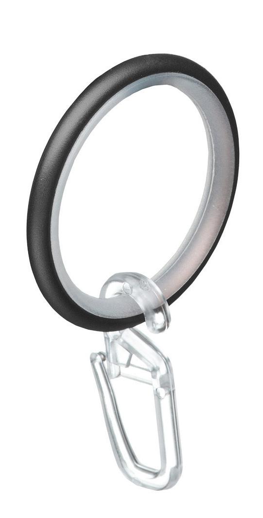 Кольца с крючками Santreyd для карнизов, черные матовые, 10 шт 87691232 STLM-0075097