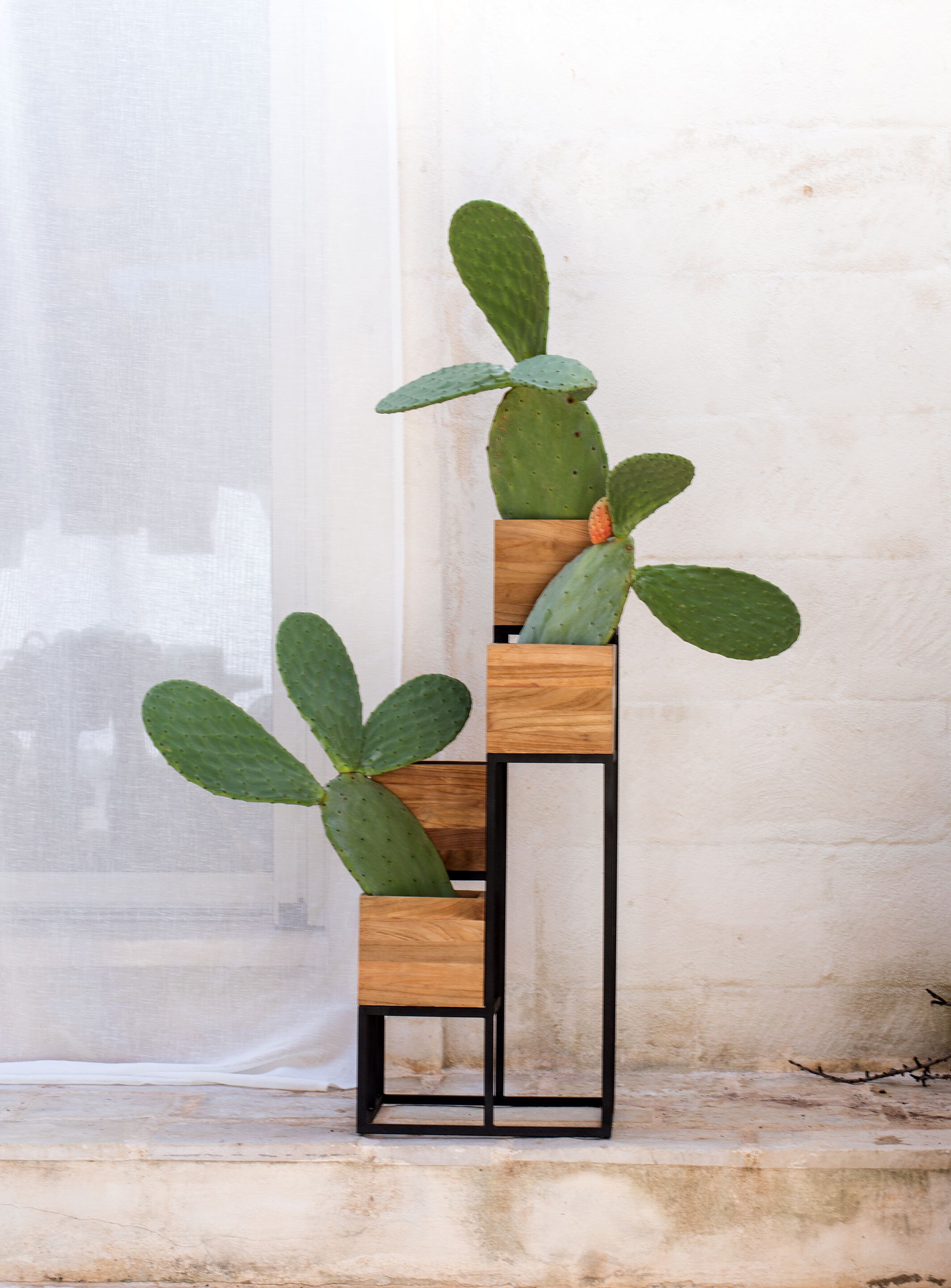 Высокая плантатор из тикового дерева cbdesign Ciro ARCH-00044573 - Вид №1