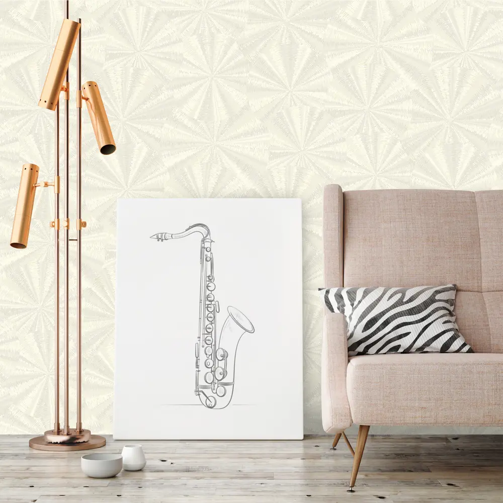 Обои флизелиновые Euro Decor Jazz бежевые 1.06 м 7019-01 82377844 STLM-2117890 - Вид №2