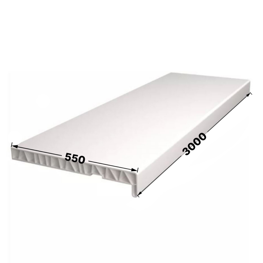 Подоконник ПВХ /белый/ 550х3000 STELLA STSR-1933