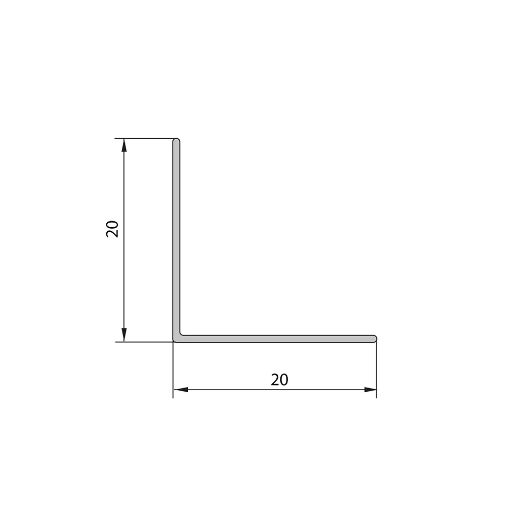 Универсальный угол ПВХ 20x20x2700 мм слоновая кость 89445254 STLM-2139455 Santreyd  - Вид №1