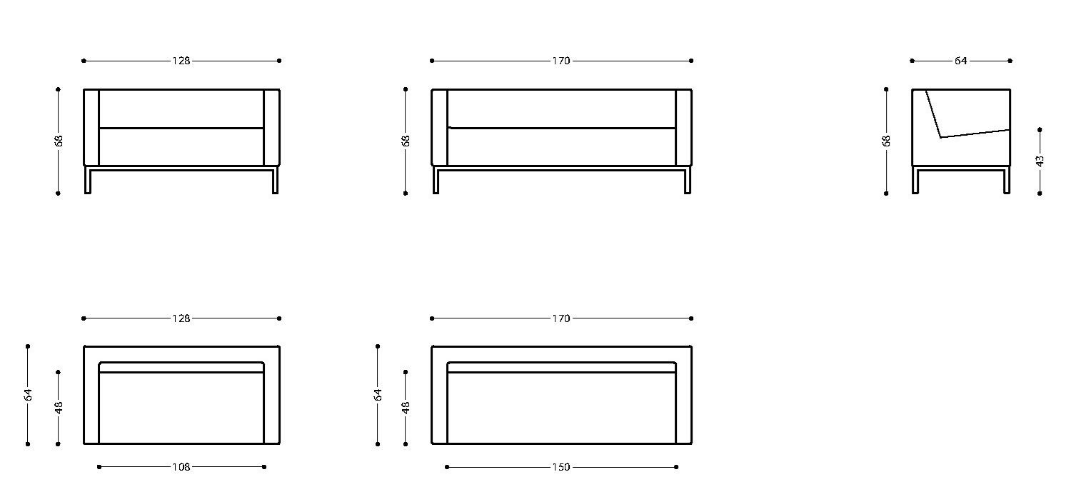 3-местный кожаный диван LAMM ARCH-00124327 - Вид №1