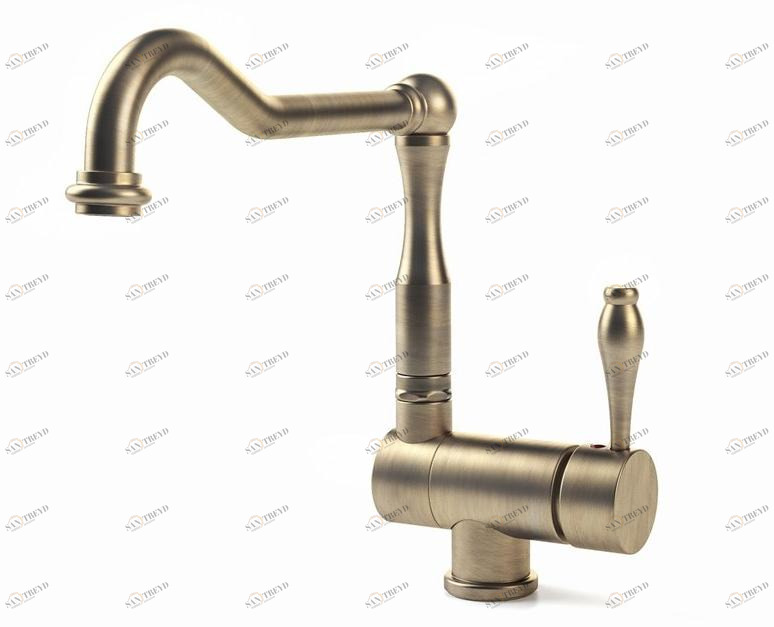 Officine Gullo Смеситель для кухни, однорычажный, из латуни, с поворотным изливом sun-id-1378028