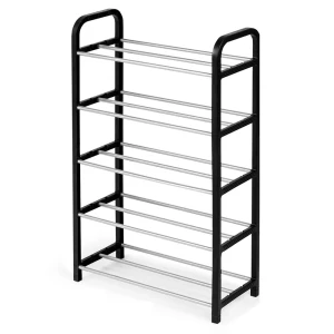 Обувница Artmoon Labrador 42x19x79.5 см пластик/сталь цвет черный 5 полок 18878612 STLM-2134269