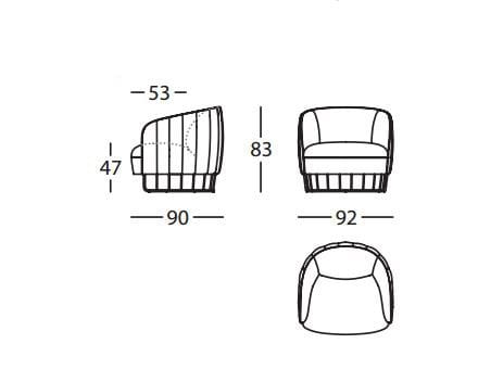 Тканевое кресло с подлокотниками SANCAL Tonella ARCH-00037330 - Вид №4