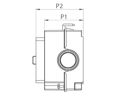 Встраиваемый газовый запорный кран с боковыми соединениями TECO ARCH-00066193 - Вид №5