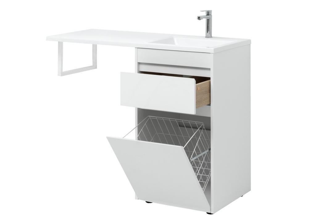 Тумба с раковиной Aquanet Токио 110 R белый (напольная, 1 ящик) 0023928900235498 - Вид №3