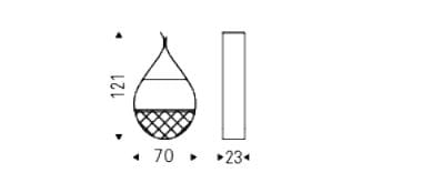 Стальная настенная винная стойка Cattelan italia DROP ARCH-00063239 - Вид №2