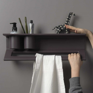 EVLI451SXBEVER Life Design Полка с тумблерами 45 см - Lissom  Непрозрачный пурпурно-серый