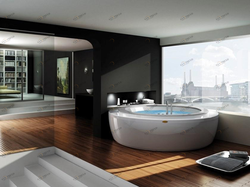 Jacuzzi® Круглая угловая гидромассажная ванна Nova sun-id-1427836