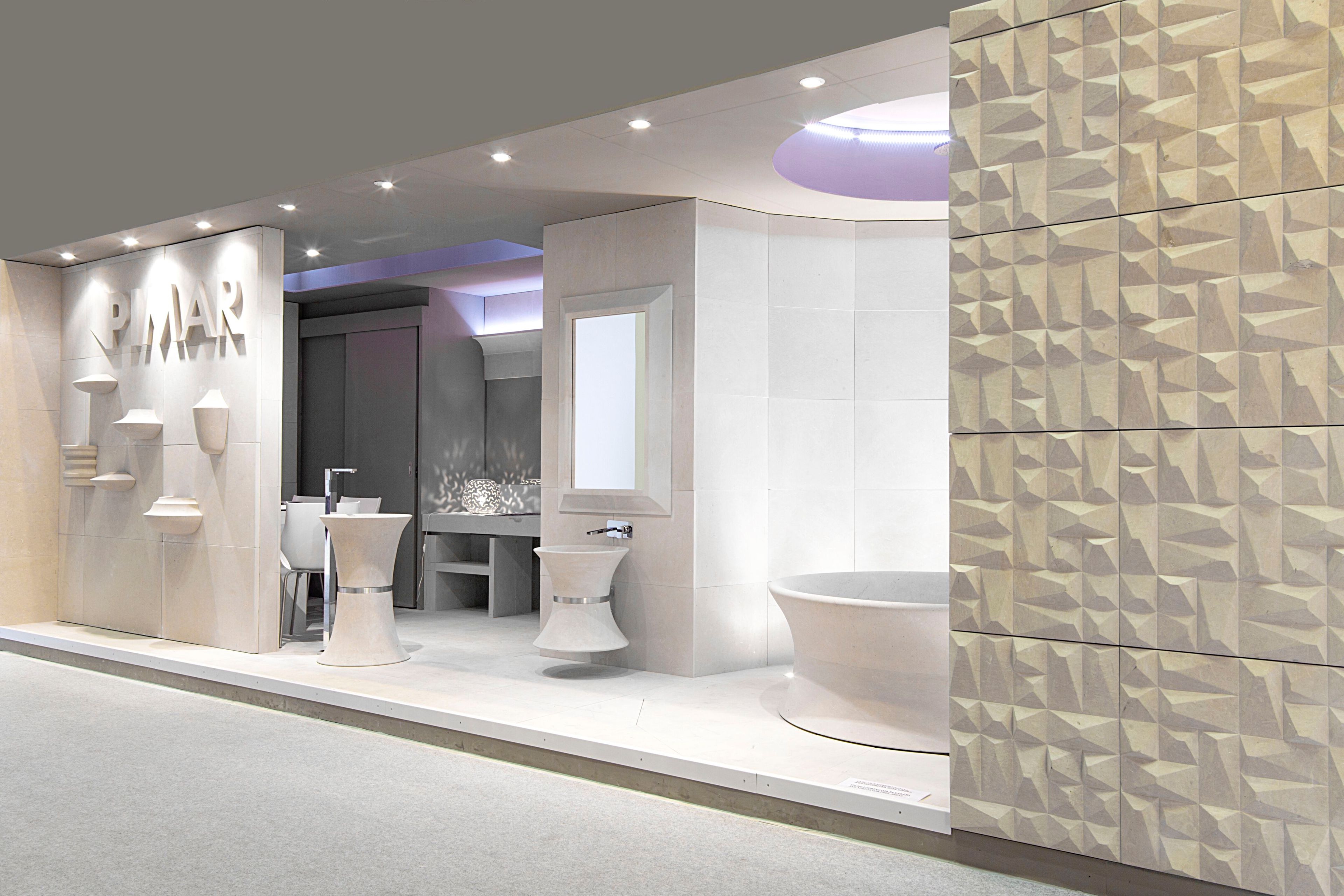 Круглый подвесной умывальник из камня Лечче PIMAR L4 ARCH-00088705 - Вид №1