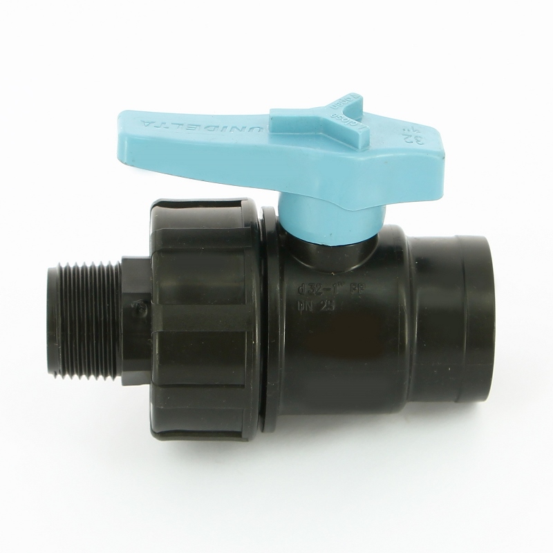 Кран НВ Unidelta 1" для труб ПНД полипропилен PP-B 1075004004001