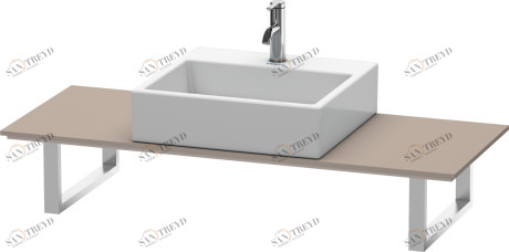 XL010C04343 Консоль для накладных раковин и встраиваемых умывальников, для пристенного варианта X-Large #XL010C 480 мм Базальт матовый, декор Duravit