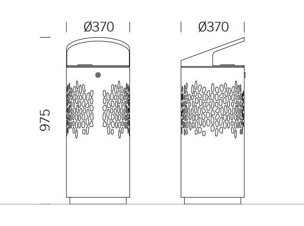 Держатель для мусора из нержавеющей стали с крышкой для наружного использования BENKERT BANKE мусорное ведро ARCH-00124345 - Вид №2
