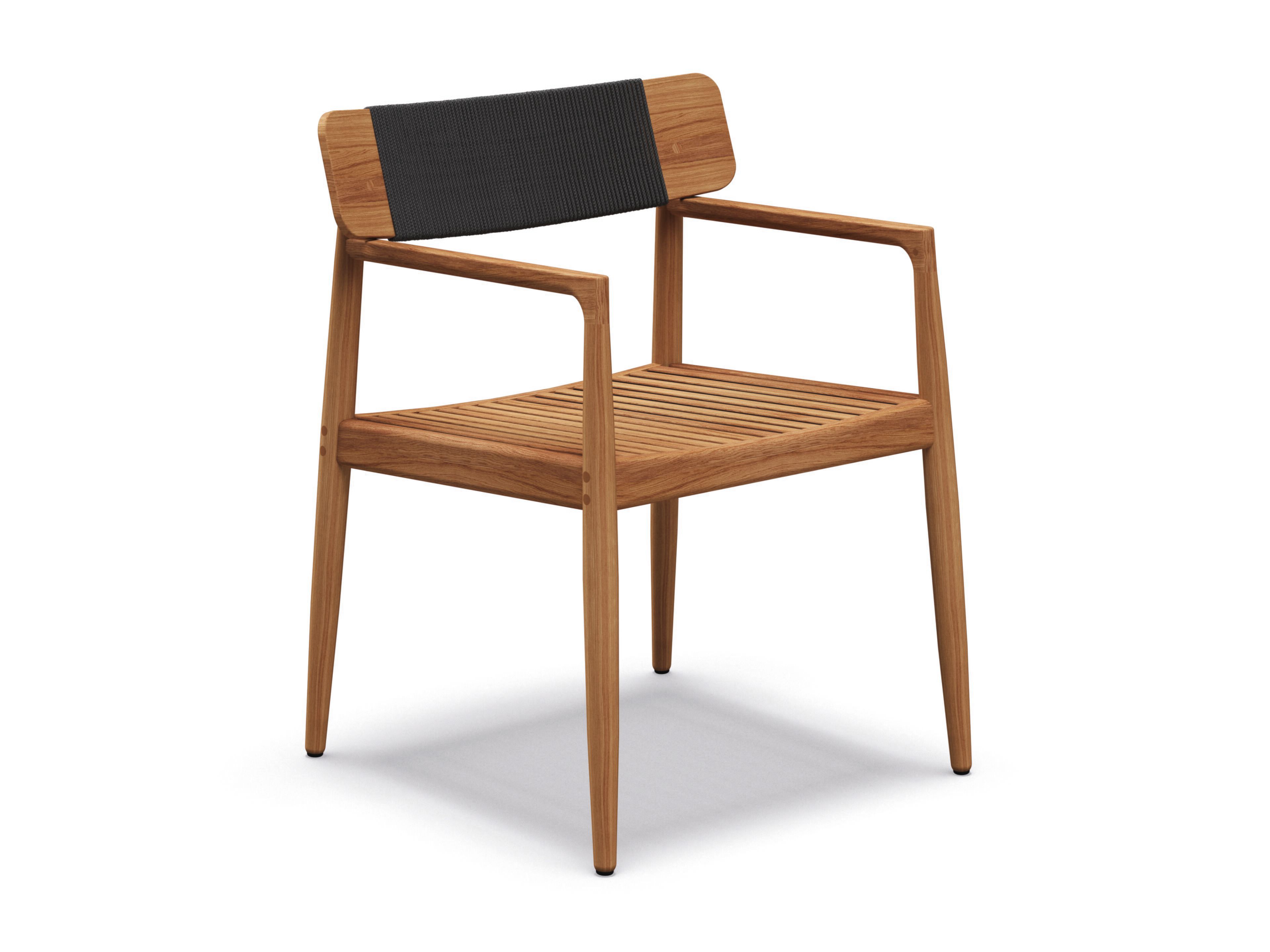 Стул для сада из тикового дерева с подлокотниками Gloster арки ARCH-00132433