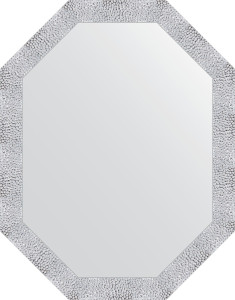 BY 7280 Зеркало в багетной раме - чеканка белая 70 mm EVOFORM Octagon