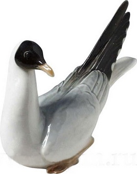 1048399 Императорский фарфоровый завод Скульптура "Чайка " Фарфор твердый 