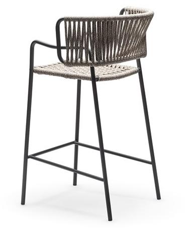 CHAIRS & MORE Высокий садовый табурет на морской веревке с подлокотниками Klot sun-id-1391045 - Вид №13