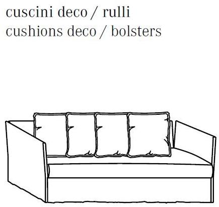 Meridiani Двуспальный диван-кровать со съемным чехлом из ткани Fox sun-id-1413699 - Вид №4