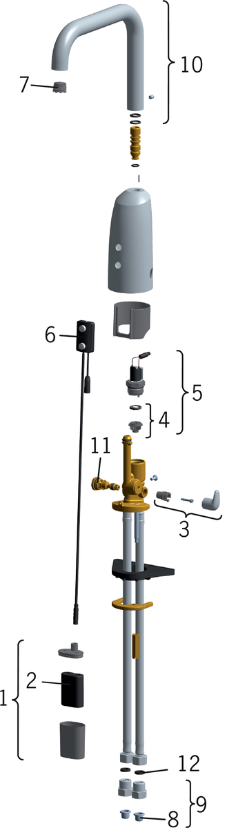 Oras 6331F Смеситель для умывальника, 6 V 6331F Electra Хром  - Вид №6