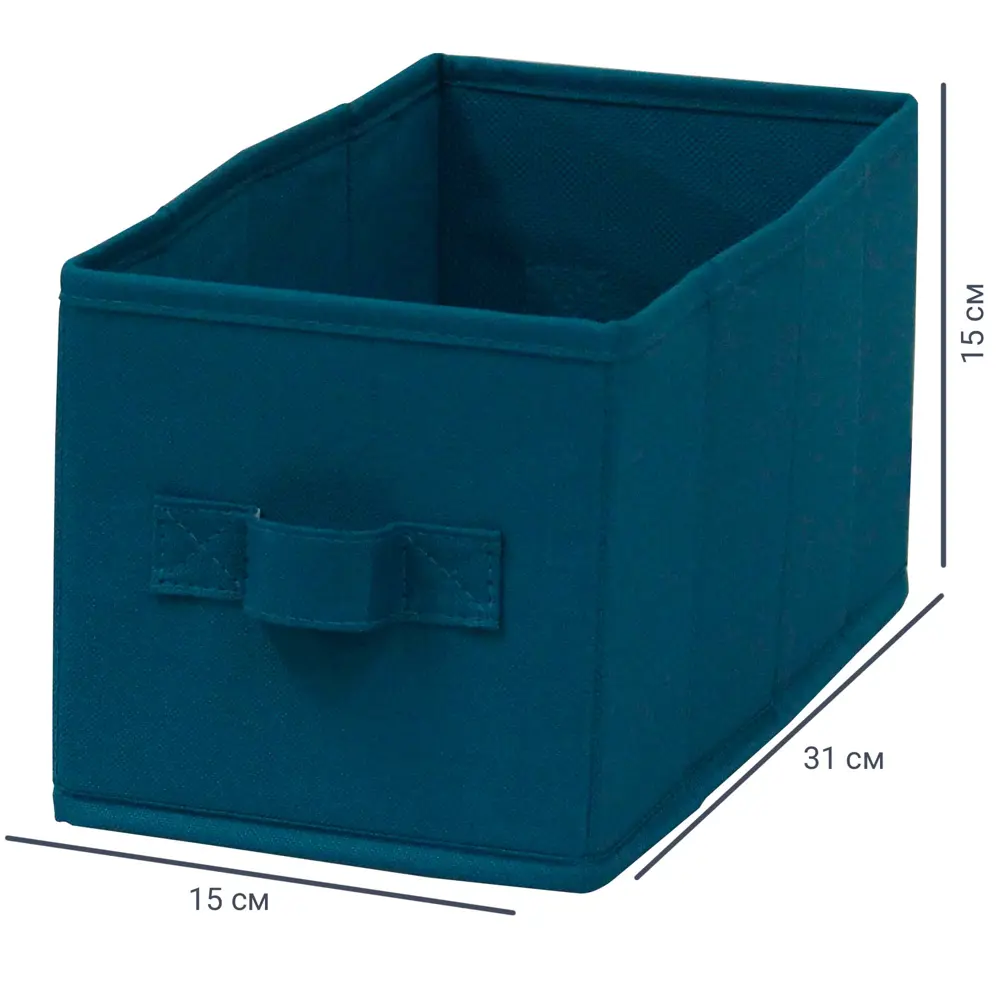 Короб Spaceo KUB Miami 15x31x15 см 6.9 л полиэстер цвет морской волны 81990606 STLM-2077347 - Вид №1