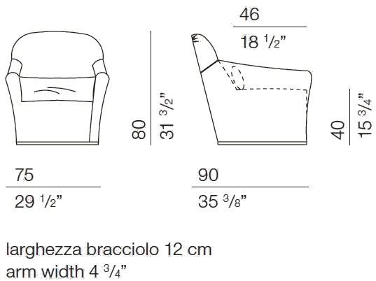 Bodema Кресло из ткани с подлокотниками  Nina00  - Вид №6