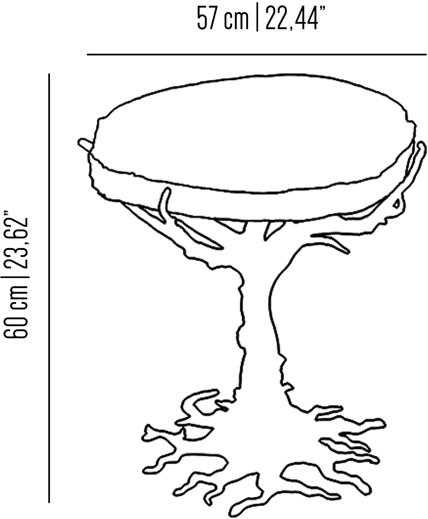 Il Bronzetto Журнальный столик из латуни со столешницей из ископаемого дерева Eclectic Oak03 - Вид №1