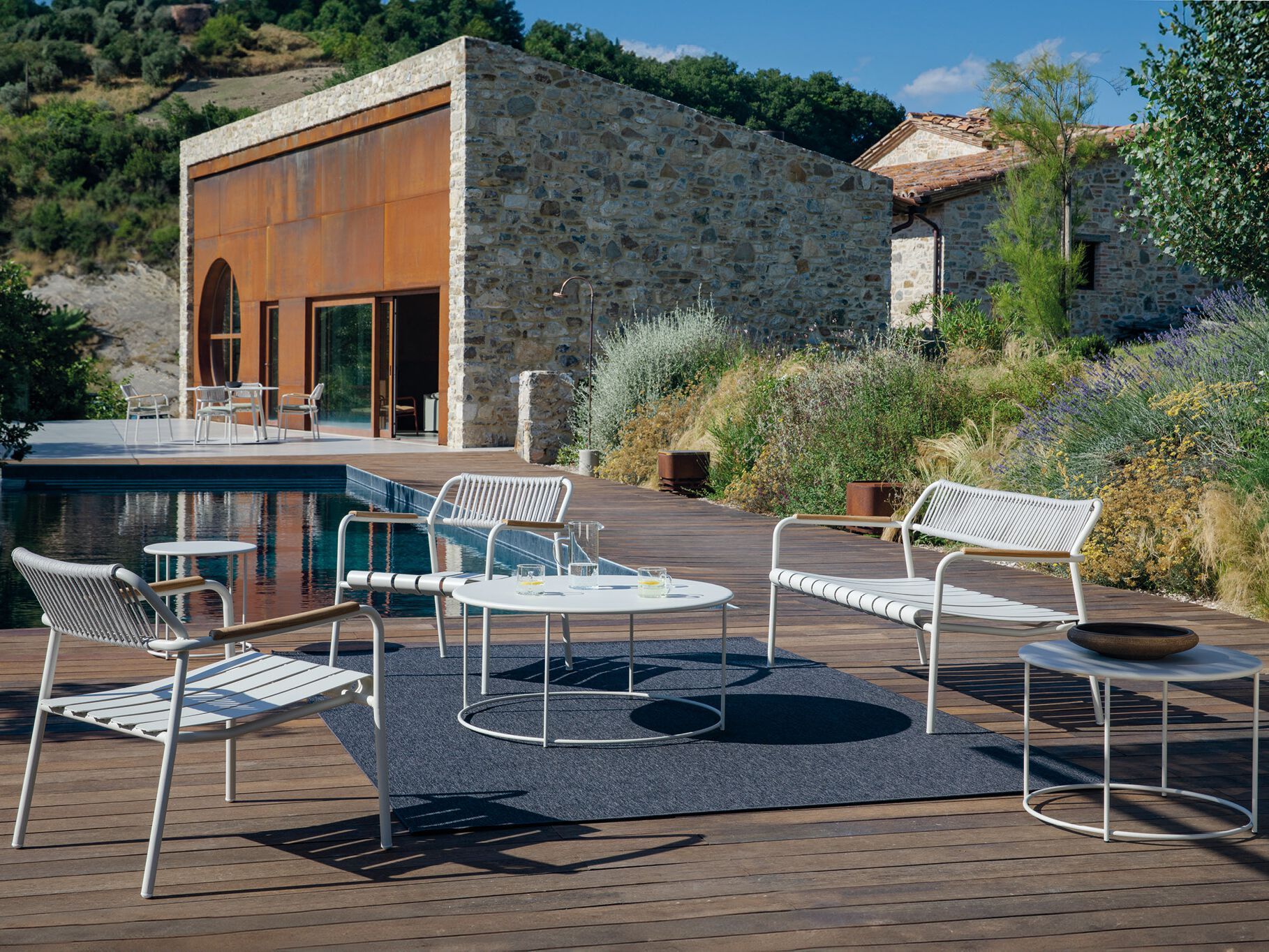 Алюминиевый и веревочный 2-местный садовый диван Vermobil Verdea Rope ARCH-00086542 - Вид №1