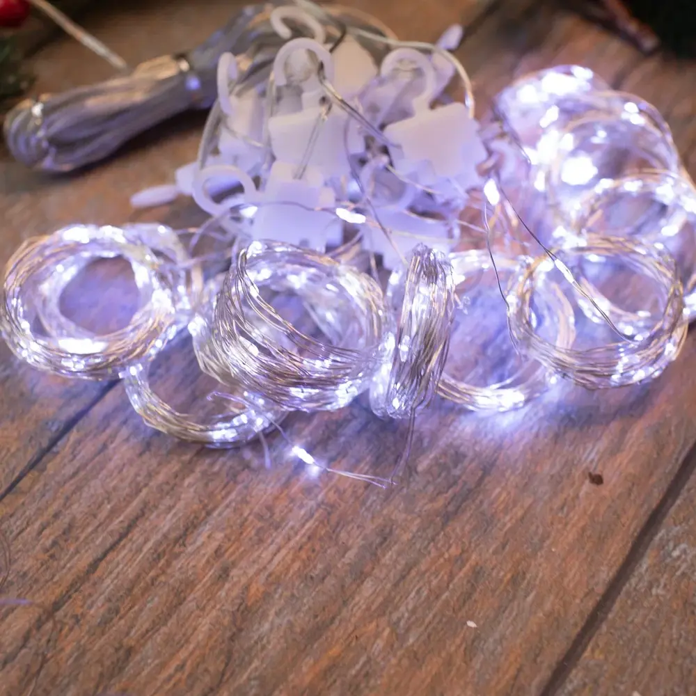 88961524 Электрогирлянда Auralight Утренняя роса 3x3 м 300 ламп холодный белый цвет света 8 режимов работы STLM-1348899  - Вид №2
