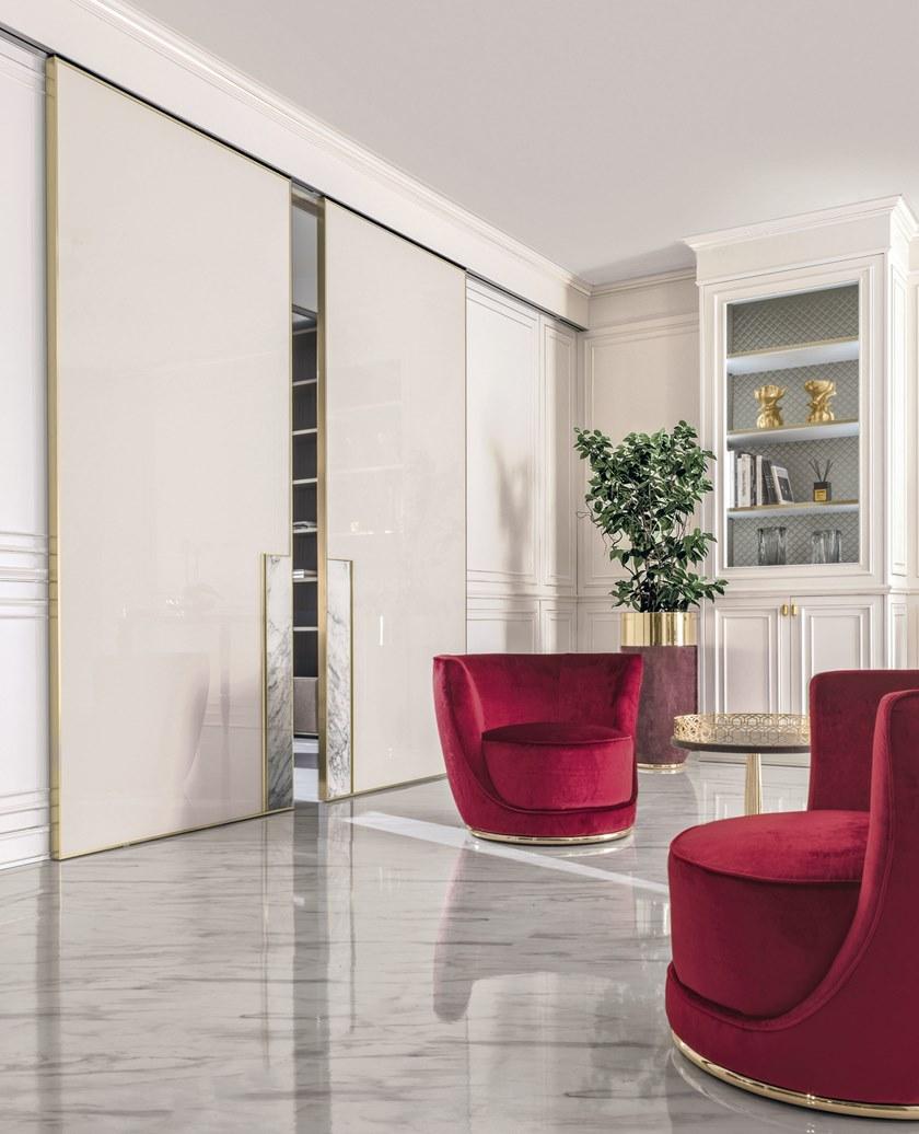 Longhi Лакированная раздвижная дверь из закаленного стекла Aluminiun chic – doors Serie 340 - Вид №2