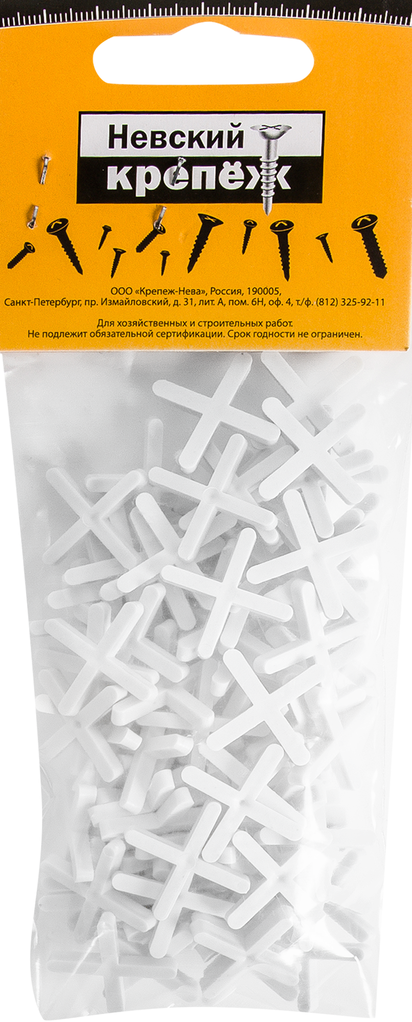 Крестики для плитки НЕВСКИЙ КРЕПЕЖ 3 мм 100 шт - профессиональные разделители швов 82367348 STLM-0025599 - Вид №1