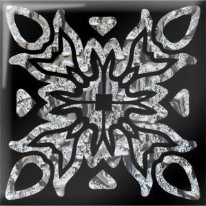 Напольная вставка Гламур платина 8х8