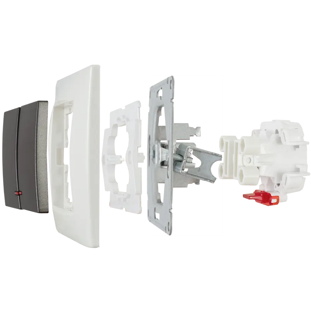 Выключатель SYSTEME ELECTRIC W59 Deco двухклавишный с подсветкой графит 82797994 STLM-0036024 - Вид №3