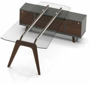 Bralco Деревянный стол для переговоров в современном стиле Rail