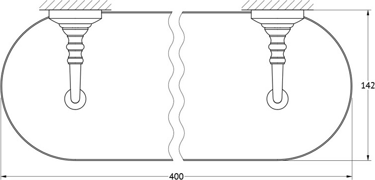 STI 517 Полка 3-х ярусная 40 cm 3SC STILMAR ANTIQUE BRONZE Treesseci 3SC - Вид №1