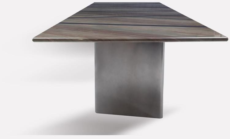 MORADA Прямоугольный обеденный стол из металла и мрамора  Trilogy dt  - Вид №2