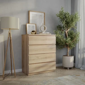 Комод Альма 4 ящика 80x99x48.6 см ЛДСП цвет дуб комано 89370688 STLM-2162918