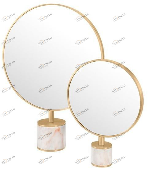 FRATO Круглое зеркало из латуни с рамкой sun-id-1399336