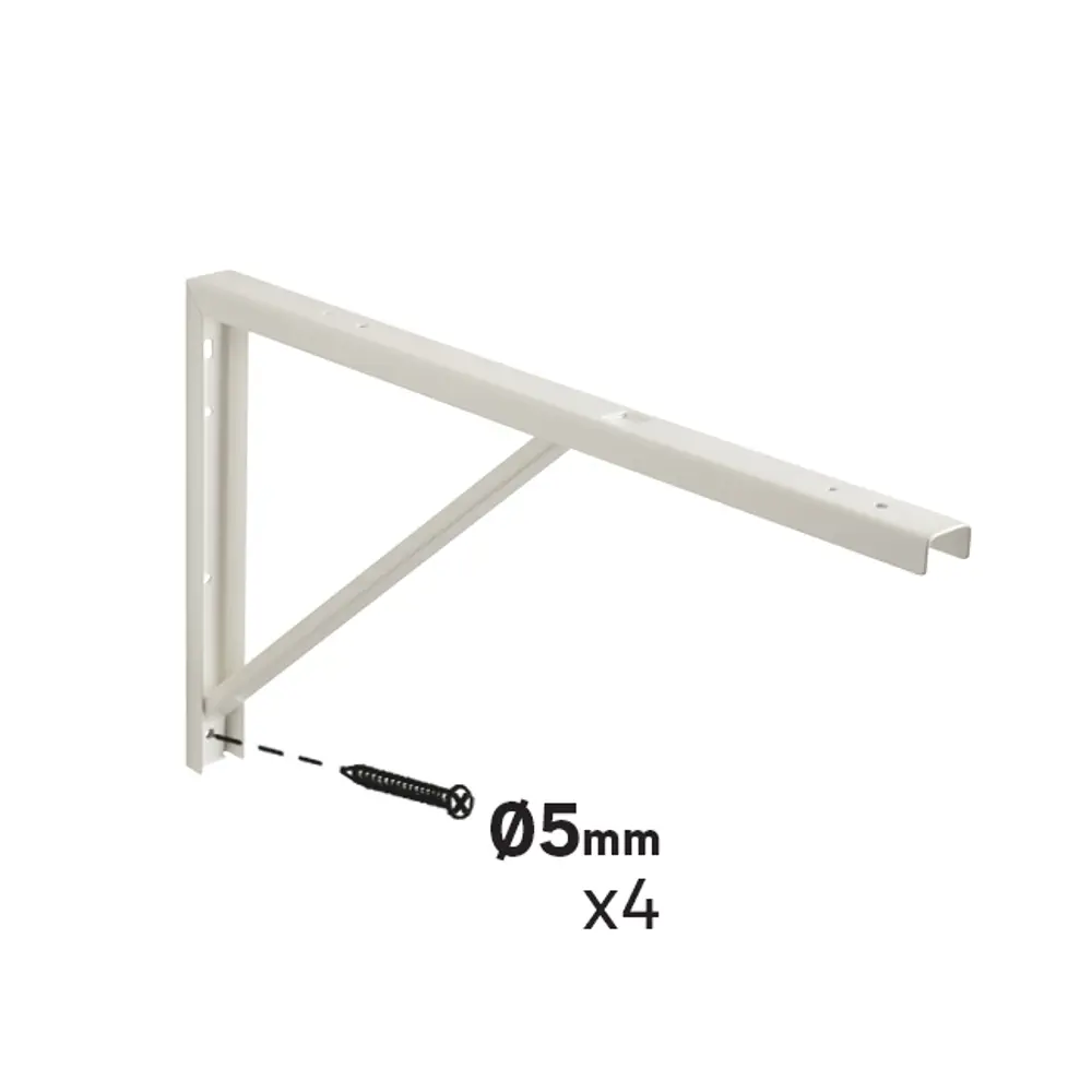 Утилитарный кронштейн Bi Bop 28x48 см нагрузка до 70 кг цвет белый 89438031 STLM-2121570 Santreyd  - Вид №4