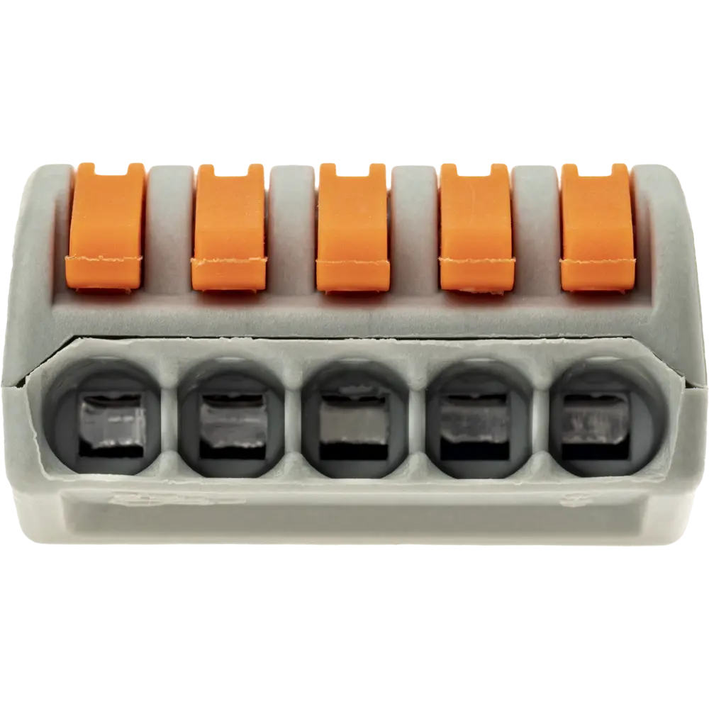 84746780 Клеммы соединительные монтажные с рычажком Duwi СМК 222-415 5-проводные 4мм² серые 50шт 26659 4 STLM-1113748  - Вид №3