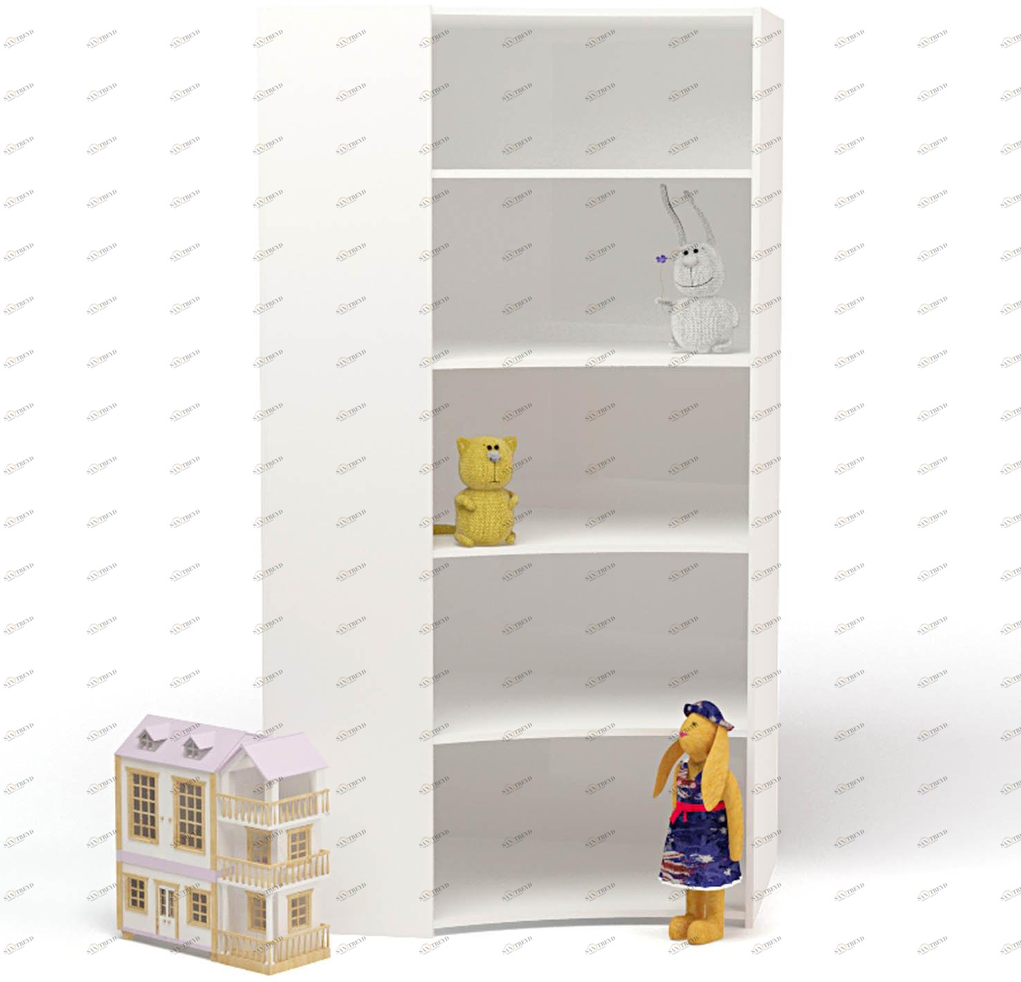 Угловой стеллаж ABC-KING белый 4631147959164