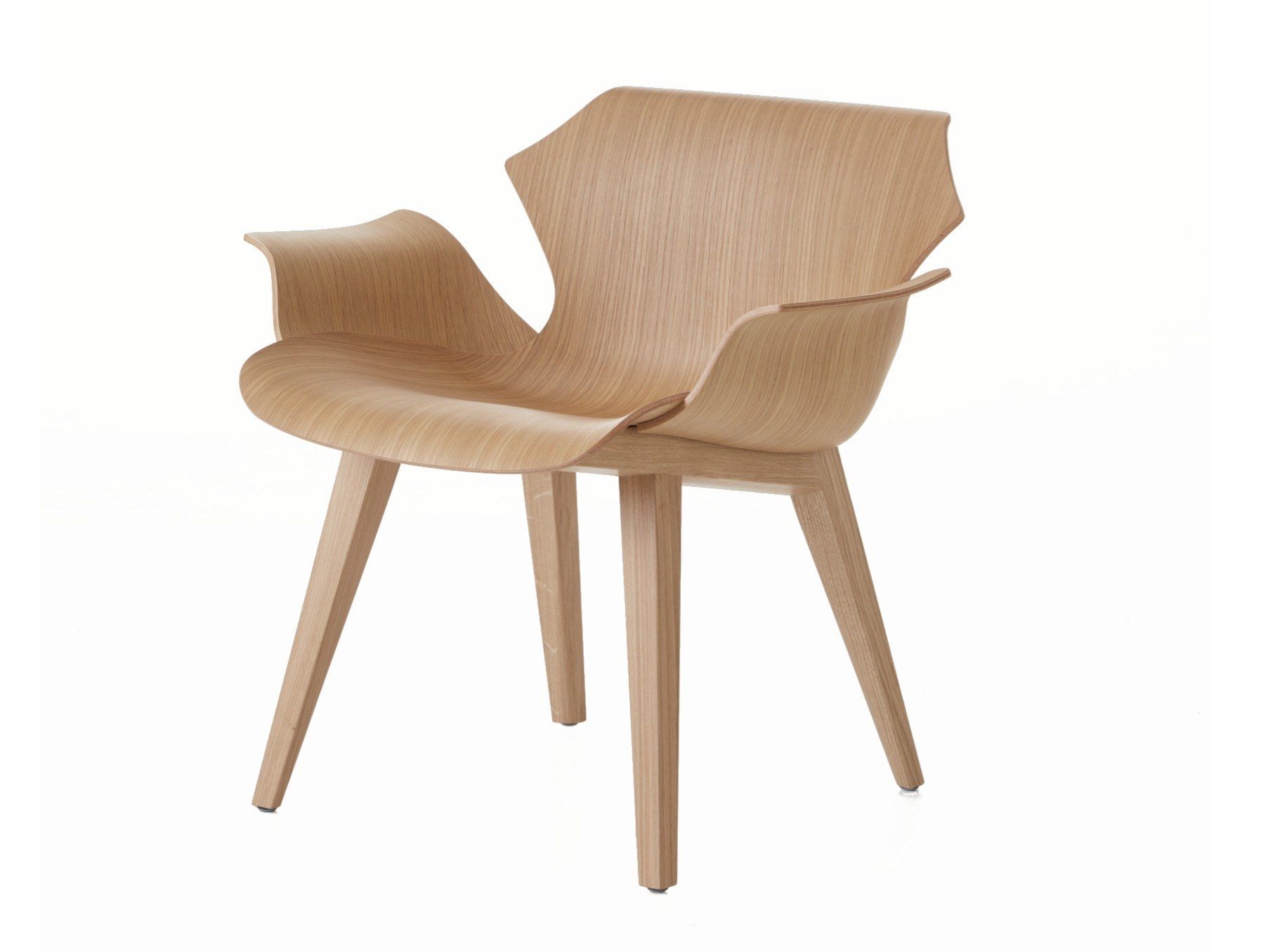 Деревянный стул с подлокотниками BassamFellows Petal ARCH-00119260