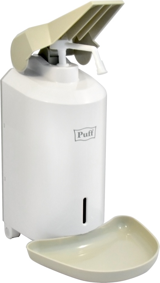 1402.169 Локтевой дозатор универсальный для жидкого мыла и дез растворов 1000 мл пластиковый 8193 PUFF 