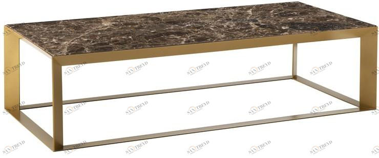 MEMEDESIGN Низкий прямоугольный мраморный журнальный столик для гостиной  Frame 120 