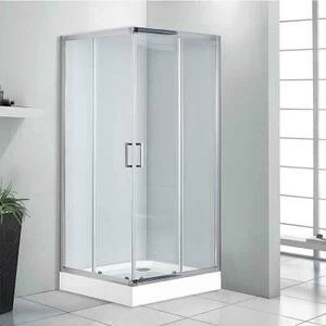 Душевое ограждение к поддону квадратному 900х900 из стеклокомпозита SMC (стекла прозрачные)