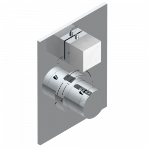 G3V-5600BE Ручки регулировки для термостата THG с переключателем на 3 выхода арт.5600AE Thg-paris Montaigne marbre blanc Vénus Хром