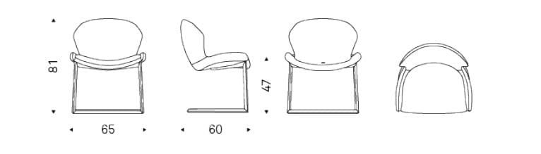 Кожаный консольный стул Cattelan italia Rachel ARCH-00153093 - Вид №4