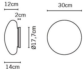 Fabbian Настенный светильник из стекла / потолочный светильник Lumi white sun-id-1514786 - Вид №4